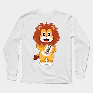 Lion American Football Sports Long Sleeve T-Shirt